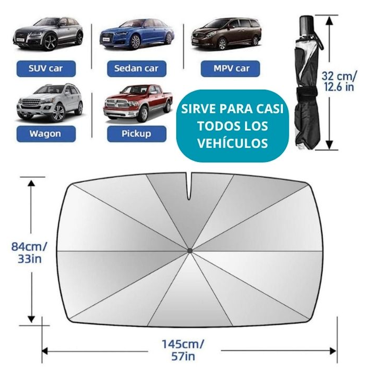 Parasol Plegable para auto